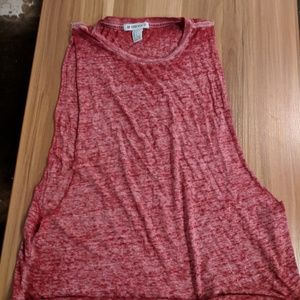 Red muscle workout shirt